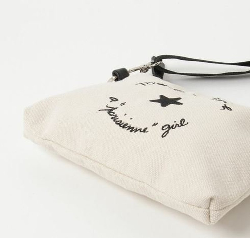 To b. by agnes b. 小包 兩用 肩背包 側背包 手拿包 米白 現貨