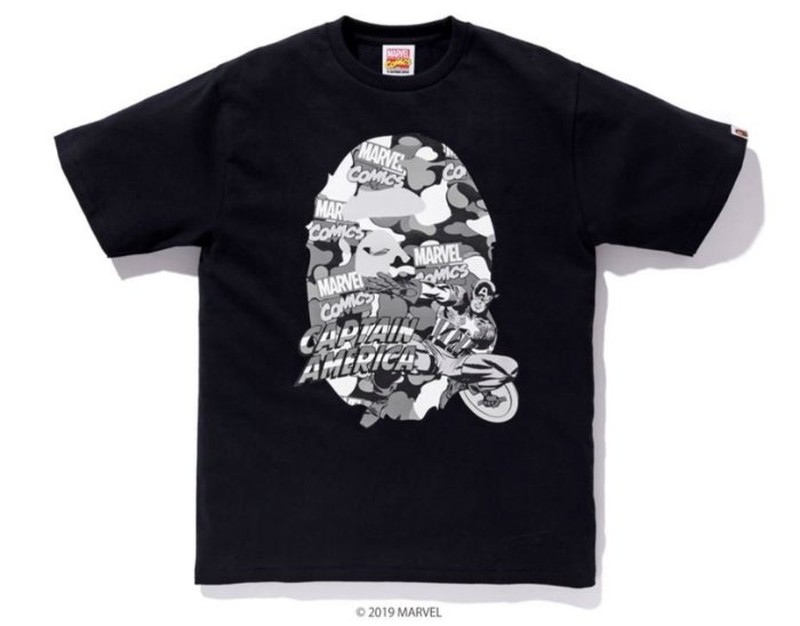 BAPE APE MARVEL CAMO CAPTAIN AMERICA TEE 美國隊長 短T 限定款 現貨