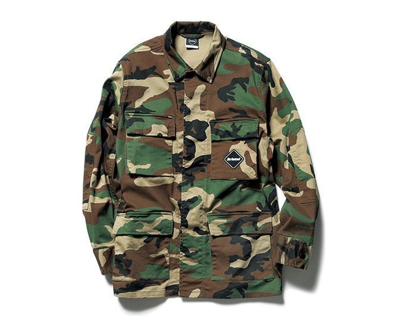 2016AW FCRB 36 STAR SUPPORTER SHIRTS 襯衫 黑 迷彩 FCRB-167057