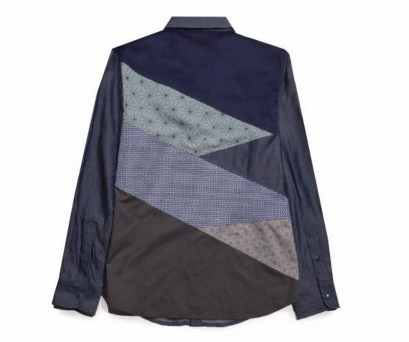 2016AW OqLiq Terraces shirt 梯田襯衫 幾何 襯衫 民族風 丹寧藍 現貨