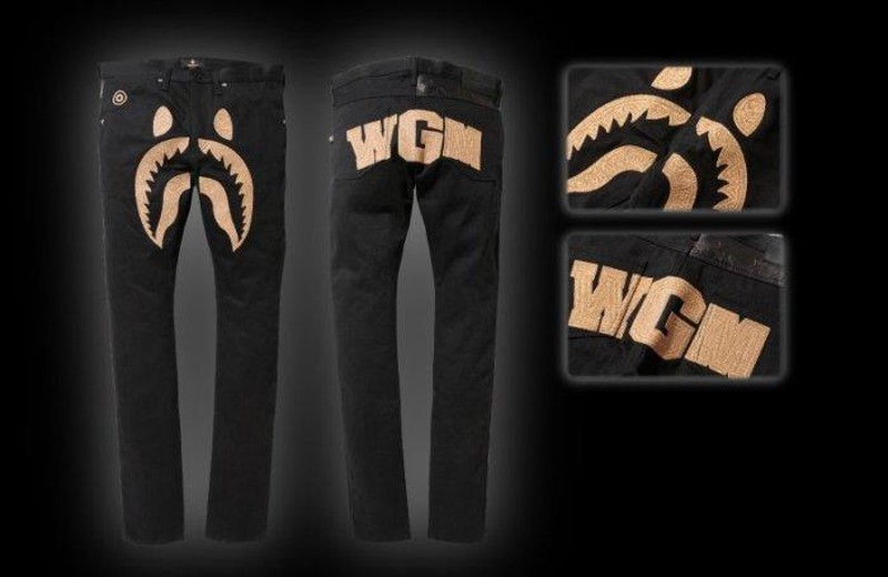 APE BAPE SHARK DENIM PANT 黑金 高端支線 限量 鯊魚 丹寧褲 長褲 現貨