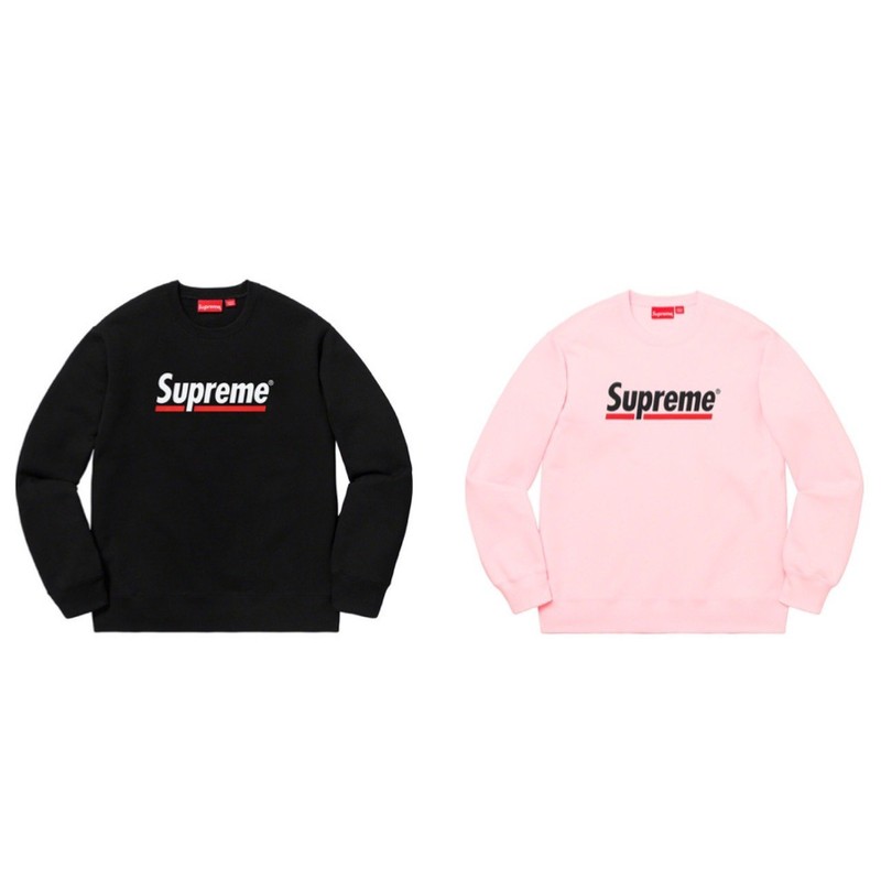 2020SS SUPREME UNDERLINE CREWNECK 大學TEE