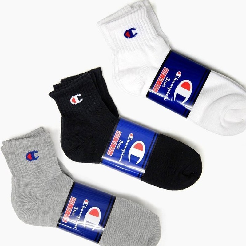 CHAMPION 日版 襪子 小C 三雙一組 2色 CMSCH202 黑 白 單雙賣場