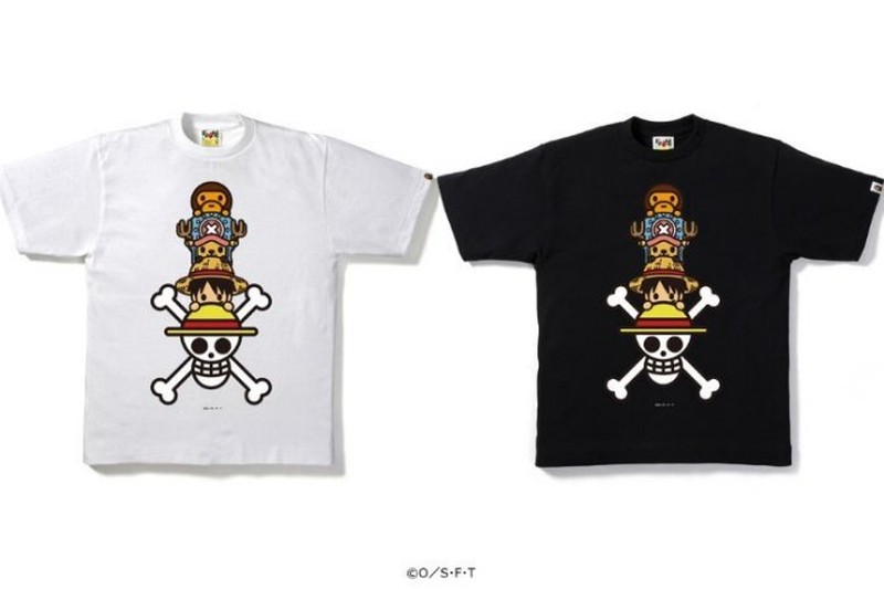BAPE ONE PIECE LUFFY&CHOPPERXMILO TEE 伊勢丹 魯夫 喬巴 海賊王