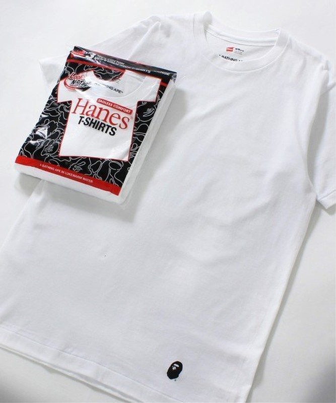 A BATHING APE X HANES 3P T-SHIRTS 素面 一包三件 短TEE