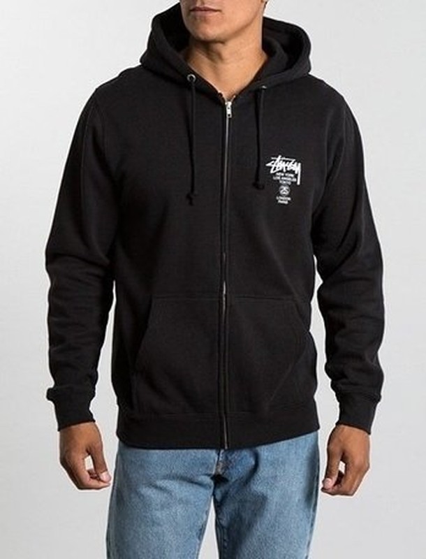 2020AW STUSSY WORLD TOUR ZIP HOOD 棉質 連帽 外套 2色 現貨