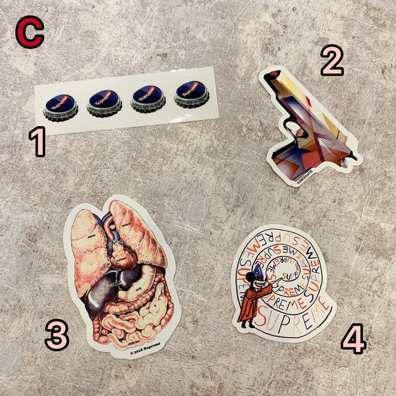 SUPREME 貼紙 Sticker C 系列 單張 賣場