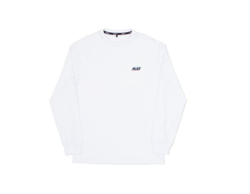 2017AW Palace BASICALLY A POCKET LONGSLEEVE 白色 現貨