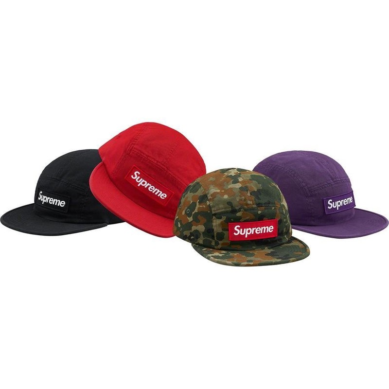 2018SS Supreme MILITARY CAMP CAP 黑 迷彩 厚貼布 開季商品