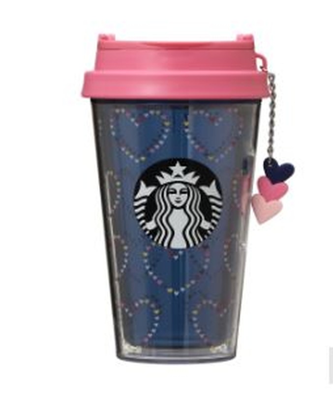 星巴克 2020限定 粉紅 情人節 愛心 隨行杯 外帶杯 愛心吊飾 355ml 現貨