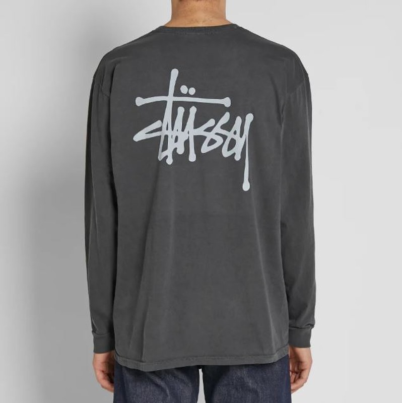 Stussy Long Sleeve Basic 鐵灰 長T 基本LOGO 1994247