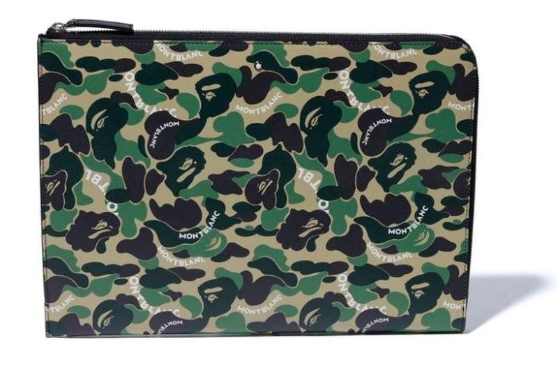2019SS APE MONTBLANC BAPE PORTFOLIO 萬寶龍 迷彩 手拿包 現貨