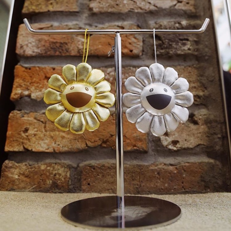 ZINGARO 一週年限定 FLOWERS 8cm 村上隆 花花 太陽花 別針 吊飾 金銀 現貨