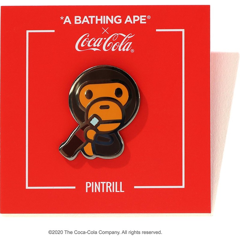 2020AW BAPE X COCA COLA ABY MILO PINTRILL PINS APE 可口可樂 徽章 胸章 別針 MILO 現貨