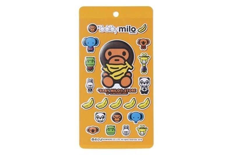 BAPE BABY MILO PADDED STICKER MILO & BANANA 貼紙