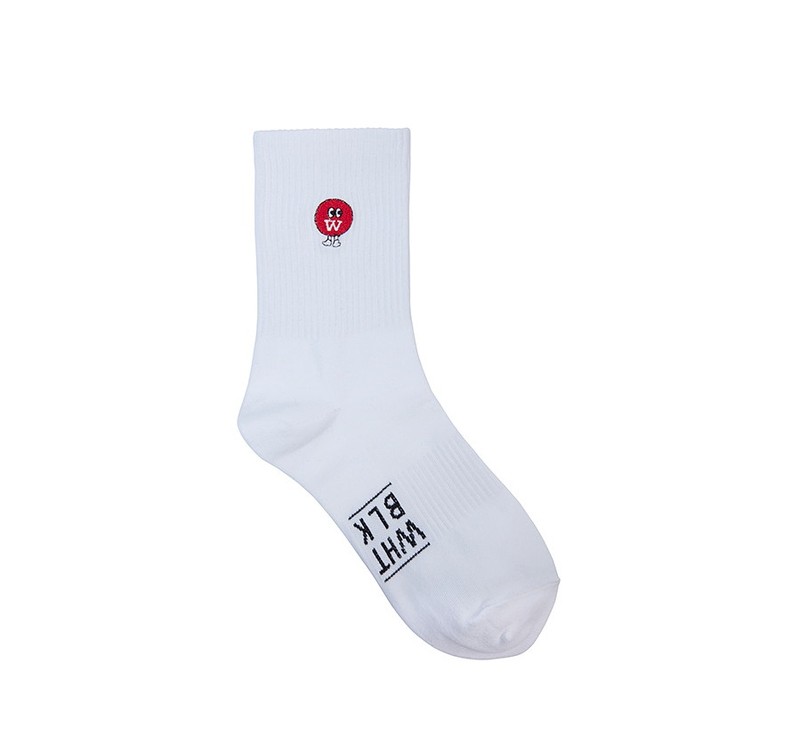 2016SS WHITE BLANK Junk Village Socks 甜甜圈 長襪 白