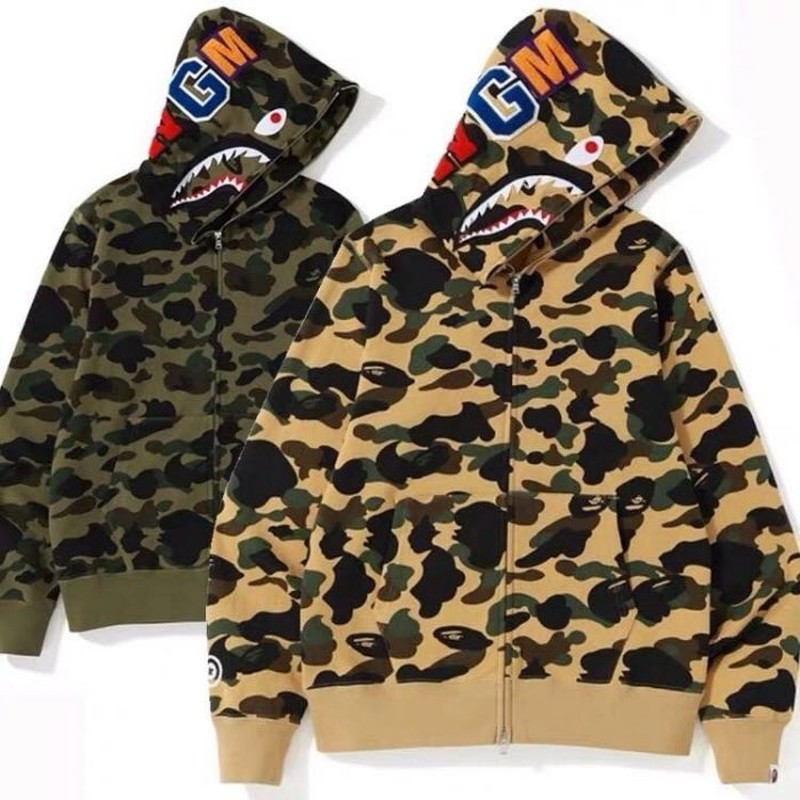 2026SS A BATHING APE BAPE 1ST CAMO SHARK FULL ZIP HOODIE WGM 迷彩 鯊魚 外套 現貨 1M30115007