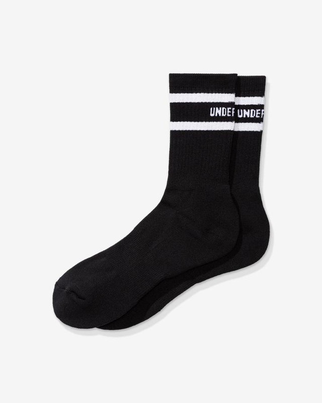 UNDEFEATED LOGO CREW SOCK 條紋 中筒襪 2色 現貨