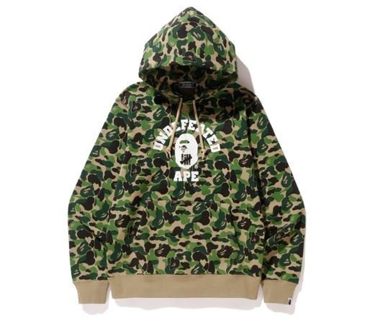 BAPE APE UNDEFEATED ABC COLLEGE PULLOVER HOODIE 帽