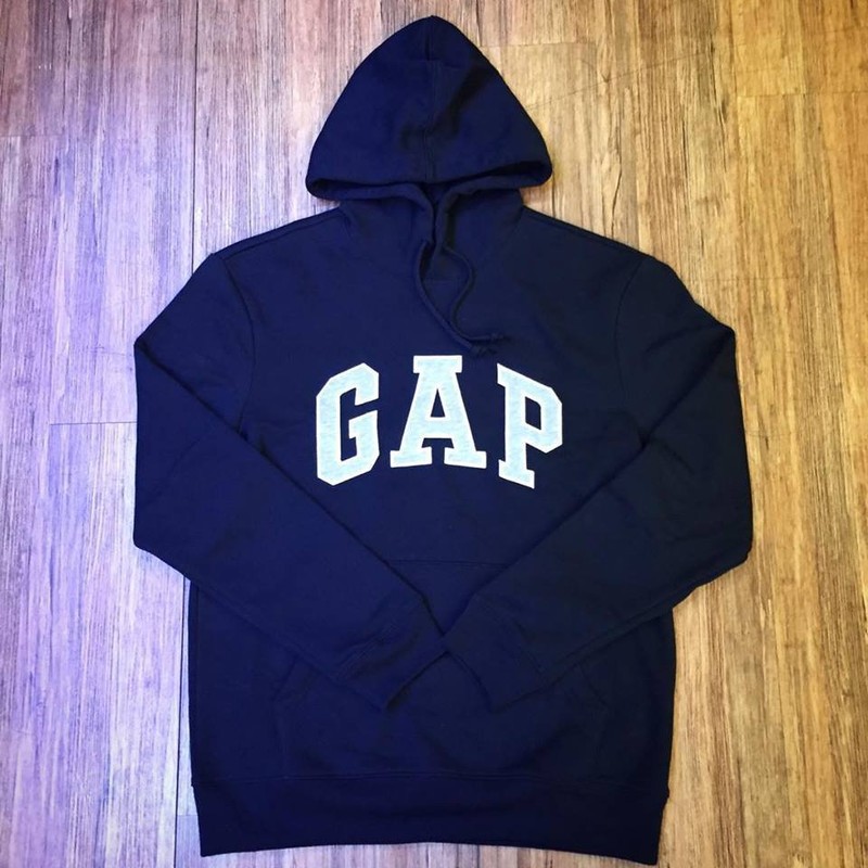 GAP Hoodie 日本帶回 LOGO 帽TEE 男 女 深藍 長袖 經典 GAP 帽TEE