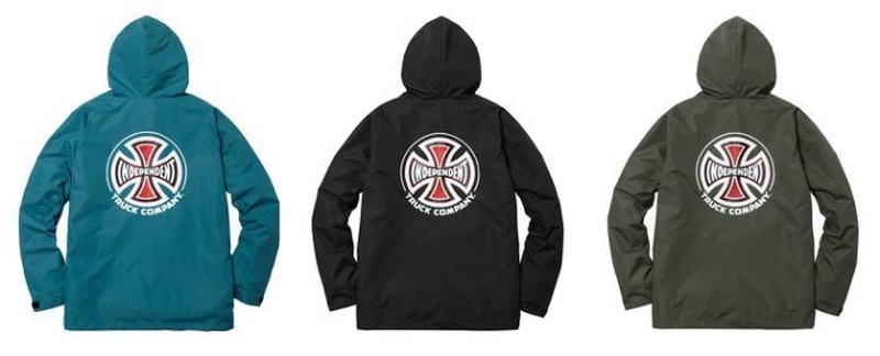 2017AW Supreme Independent Nylon Anorak 滑板 聯名 連帽 夾克 外套 現貨