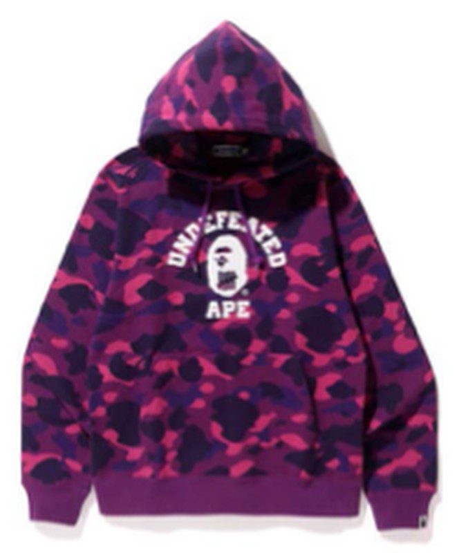 BAPE APE UNDEFEATED COLOR CAMO COLLEGE PULLOVER 帽T 紫迷彩