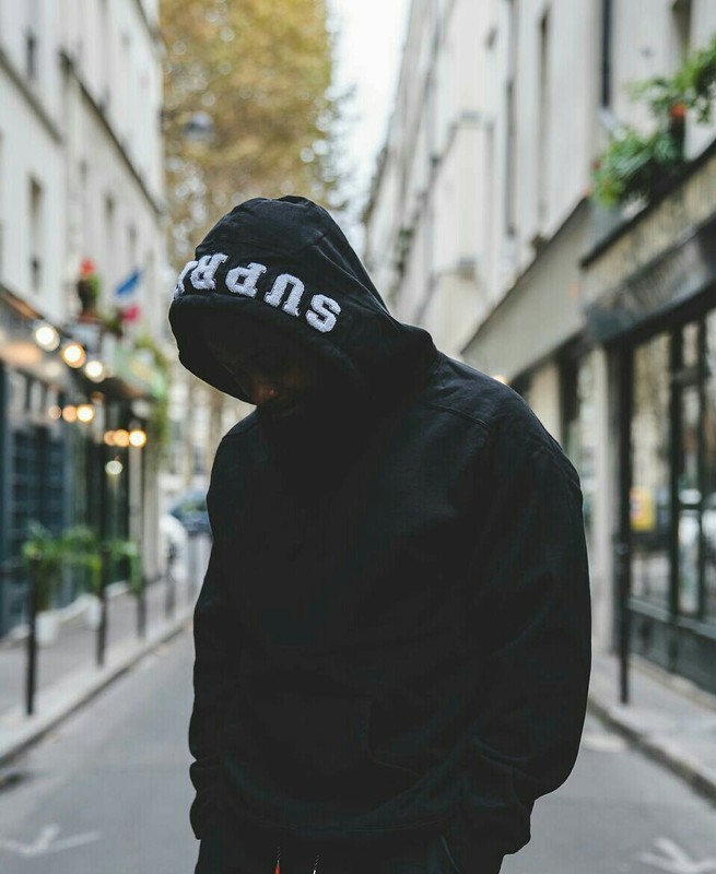 2018AW SUPREME Paneled Hooded Sweatshirt 帽T