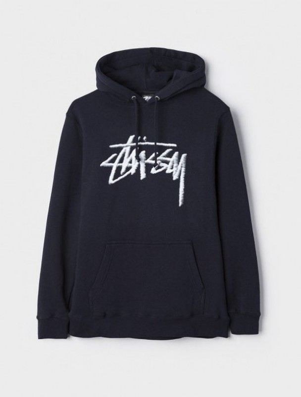 2016 Stussy Sewn Stock Hood 秋冬 帽T 藍 黑 1923832