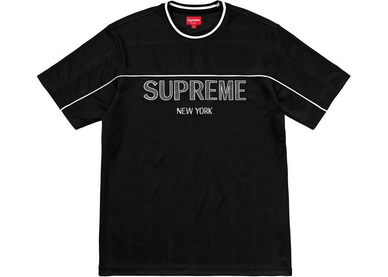 2018SS Supreme dazzle warm up top 棒球衫 黑 LOGO 短袖
