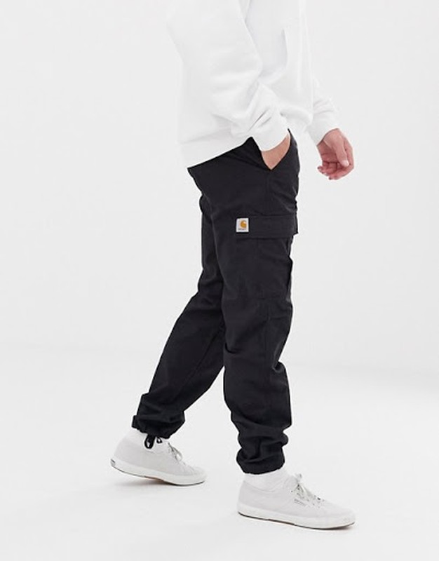 Carhartt WIP Regular Cargo Pant 軍裝 工裝 綁帶 口袋褲 工作褲 長褲 直筒 黑色 I015875