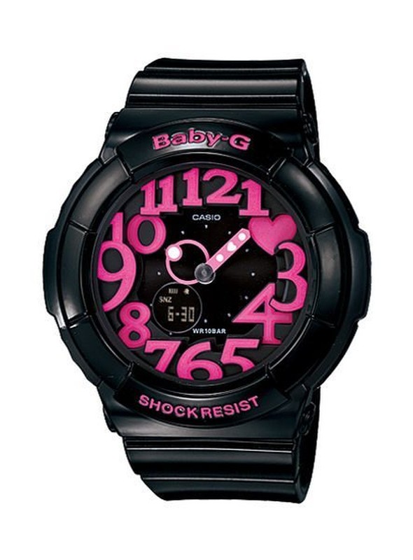 CASIO G-SHOCK Baby-G Neon Dial 女錶 手錶 夜光 粉紅 甜心 黑 BGA-130-1B