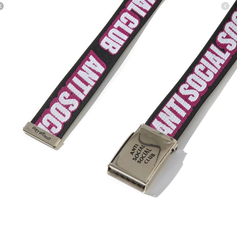 Anti Social Social Club Hold Me Black Belt 串標 皮帶 黑色 現貨