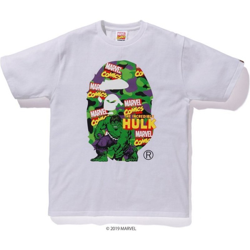 APE BAPE MARVEL CAMO THE HULK TEE 猿人 漫威 浩克 短T 現貨