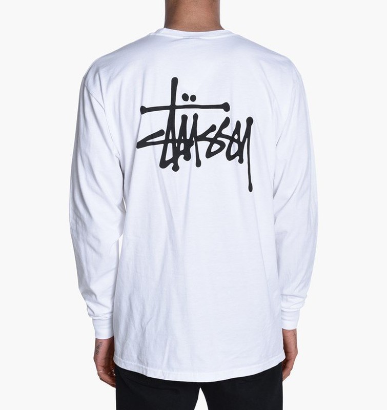 STUSSY BASIC LONG SLEEVE TEE LS 長T 白 經典 百搭 基本LOGO 現貨 1993951