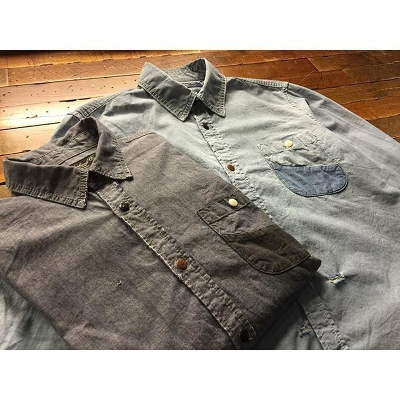 2015AW NEIGHBORHOOD SAVAGE 7 / C-SHIRT . LS 牛仔 襯衫 破壞 現貨