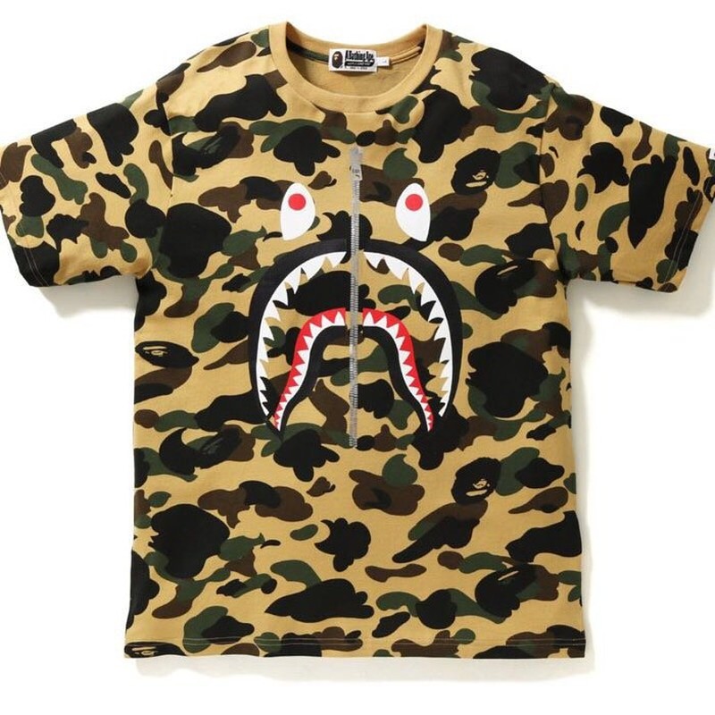 A BATHING APE 1ST CAMO SHARK TEE 迷彩 鯊魚 短TEE