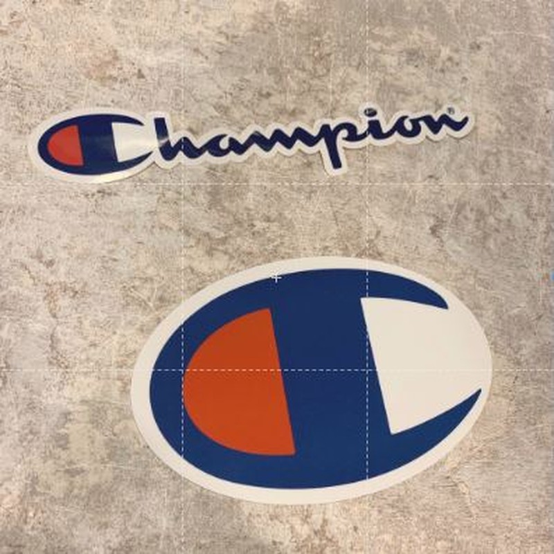 Champion LOGO 字 貼紙 STICKER 草寫 大C