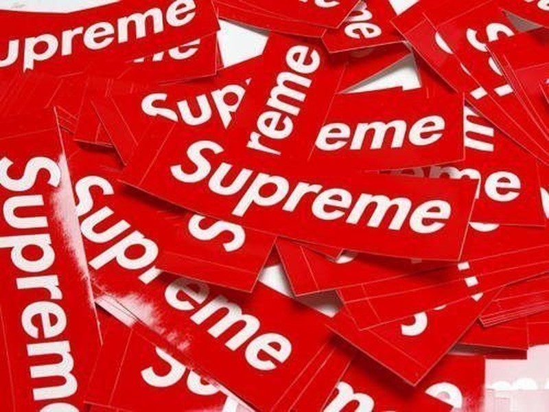 SUPREME 防水 box logo 貼紙 亮面 紅色 kate moss 原廠 正版 真品 現貨