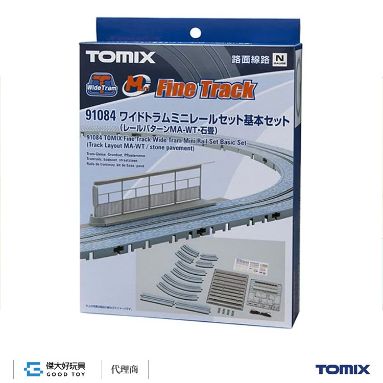 TOMIX 91084 軌道組(迷你) 寬路基路面電車軌道 基本套組 (MA-WT･石板)