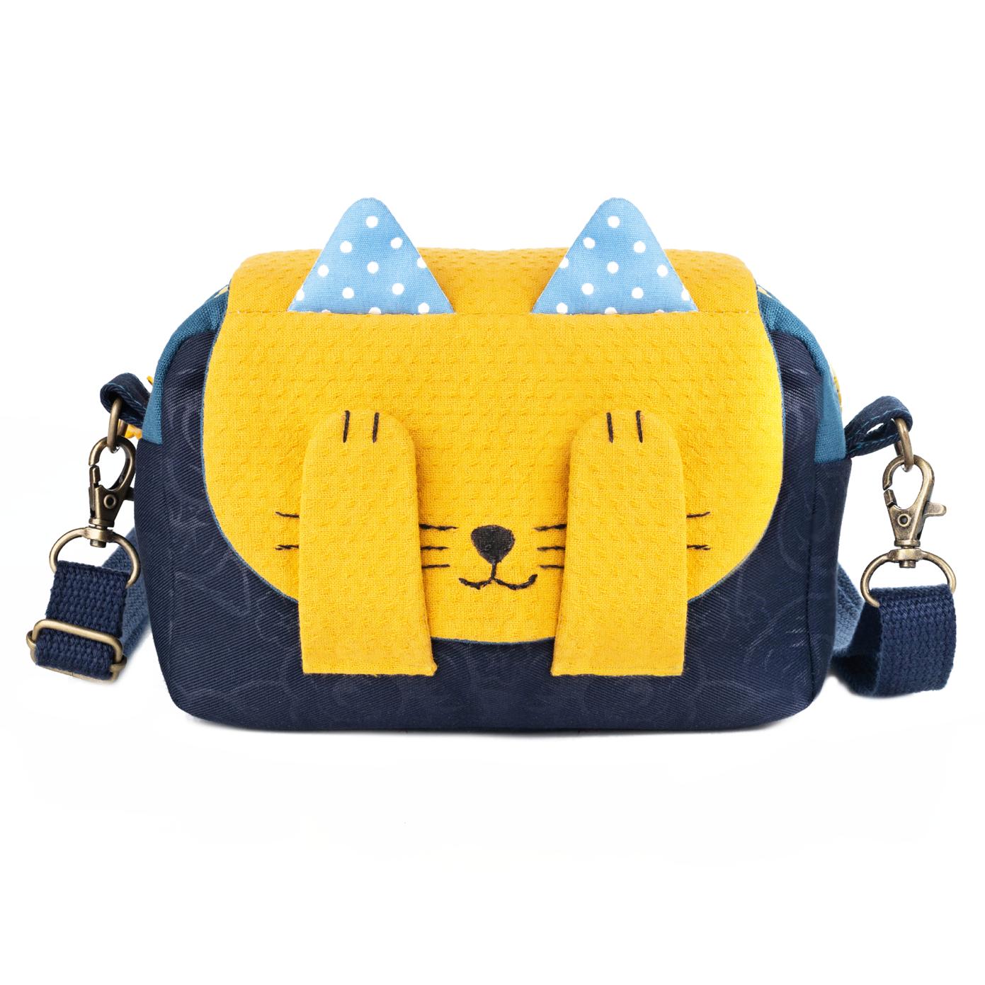 販售原尺寸【紙型】(迷你貓咪斜背包)