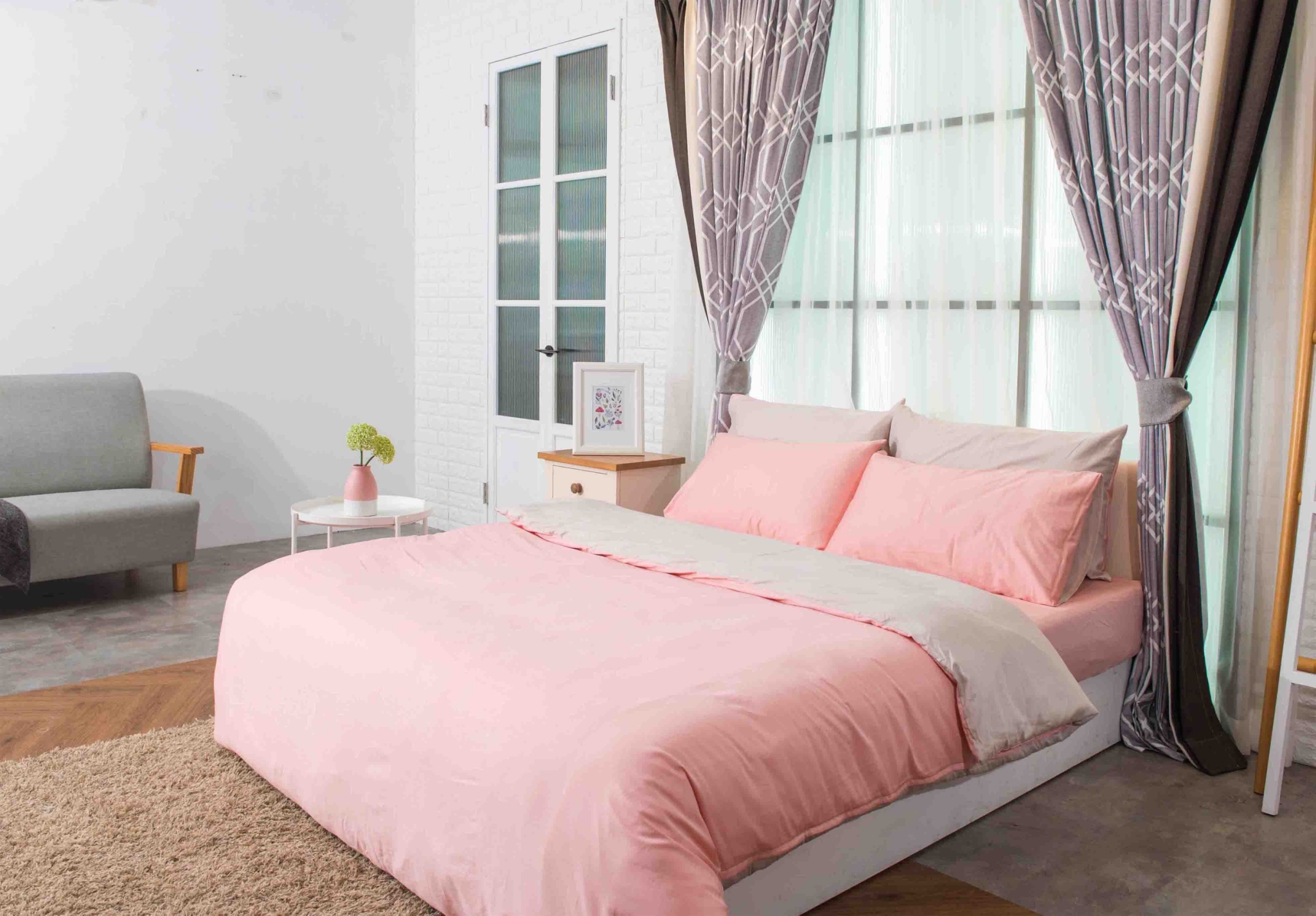 纯棉床包組-甜甜入夢(60支純棉-300織)