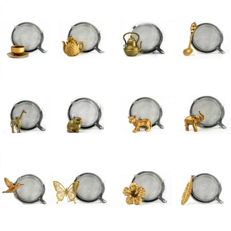 01LIV 奇趣茶球 - 精致吊饰系列 - 菠萝壶（金）