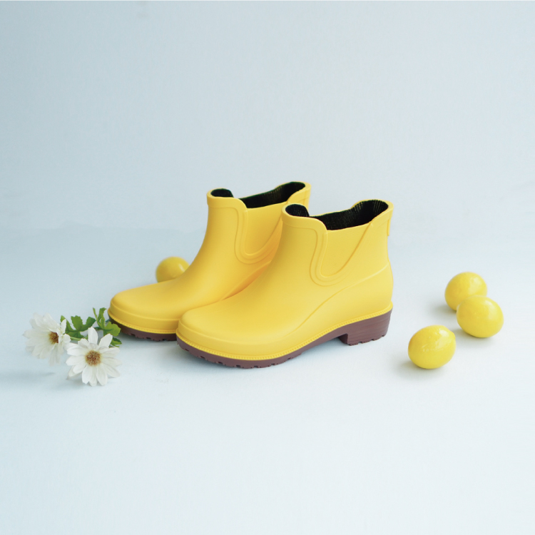 【雨靴日 / 鬱金香黃】京都和風感雨靴