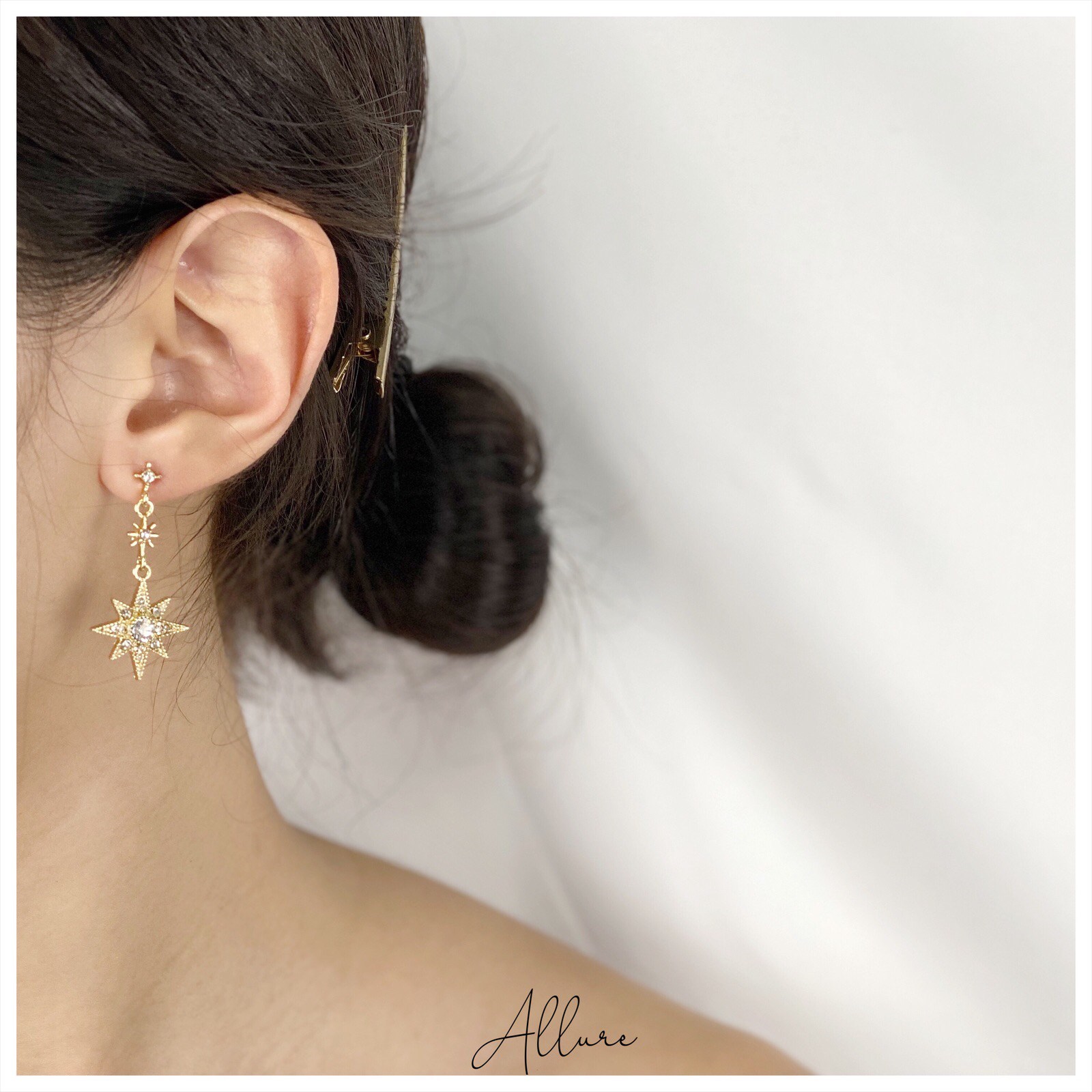 肆玥xAllure繁星彎月鑲鑽耳環