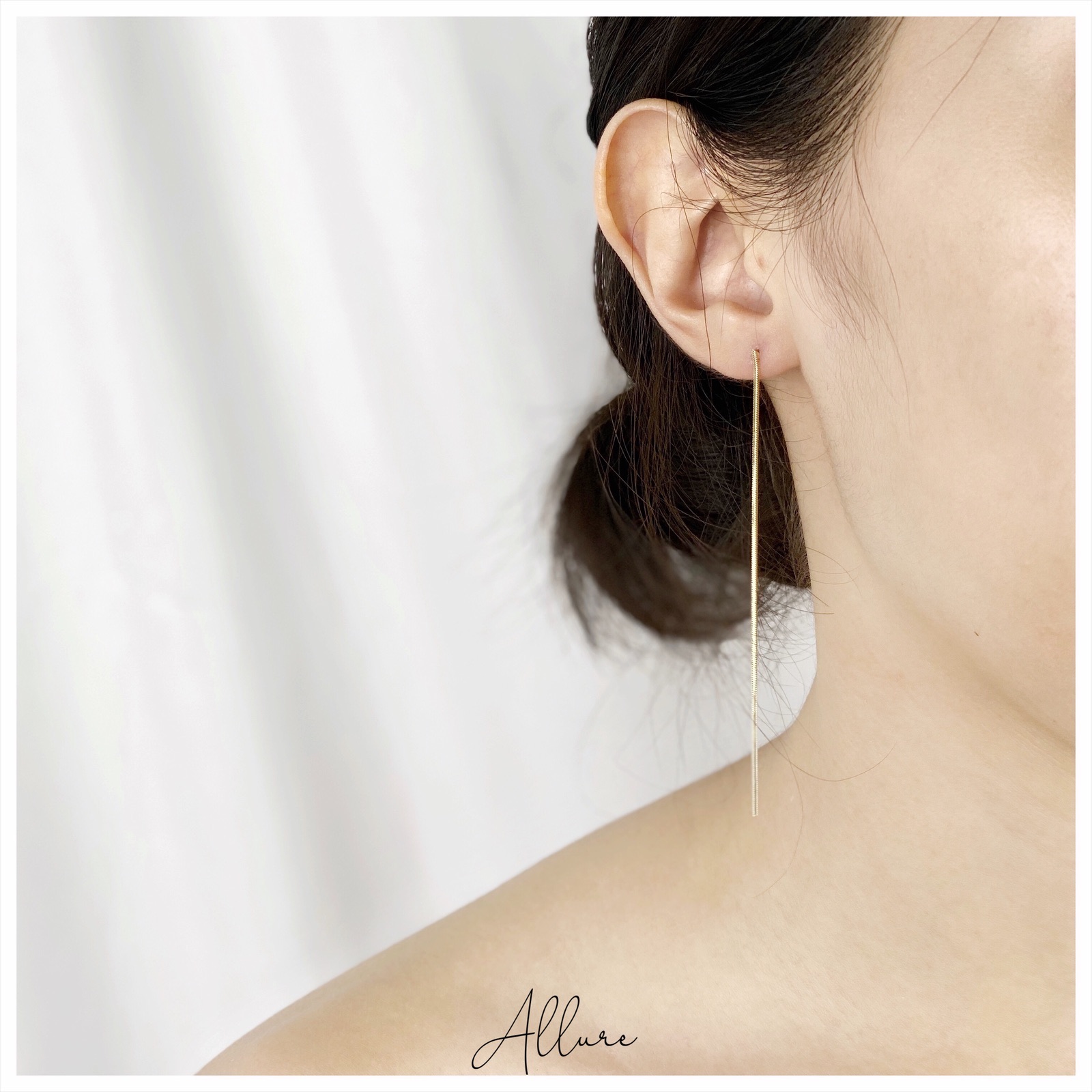 肆玥xAllure一字線條流蘇耳環