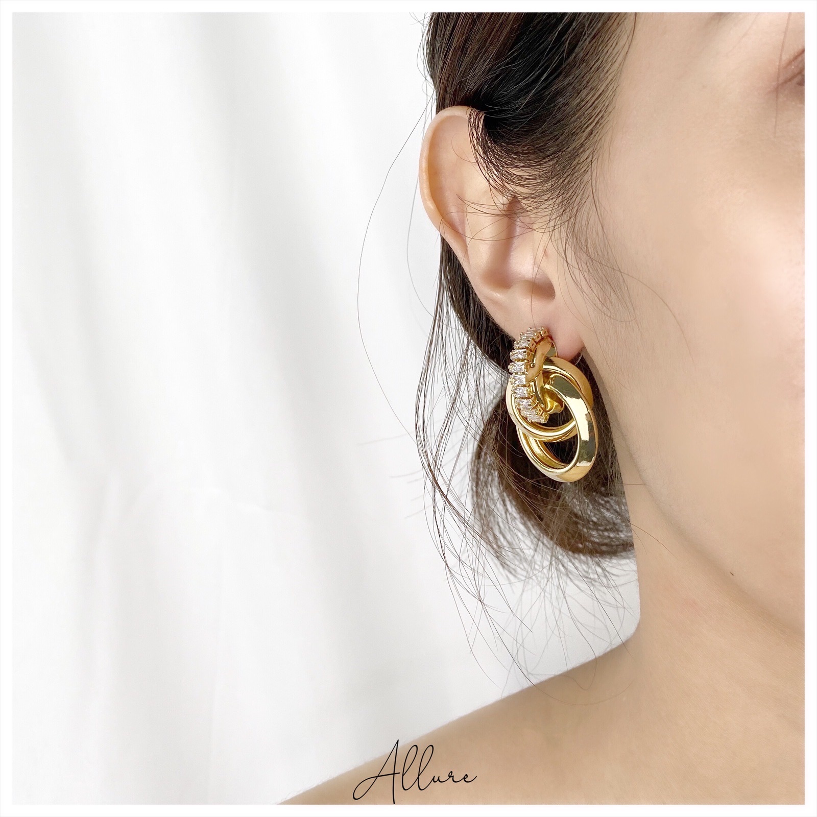 肆玥xAllure立體纏繞鋯石耳環