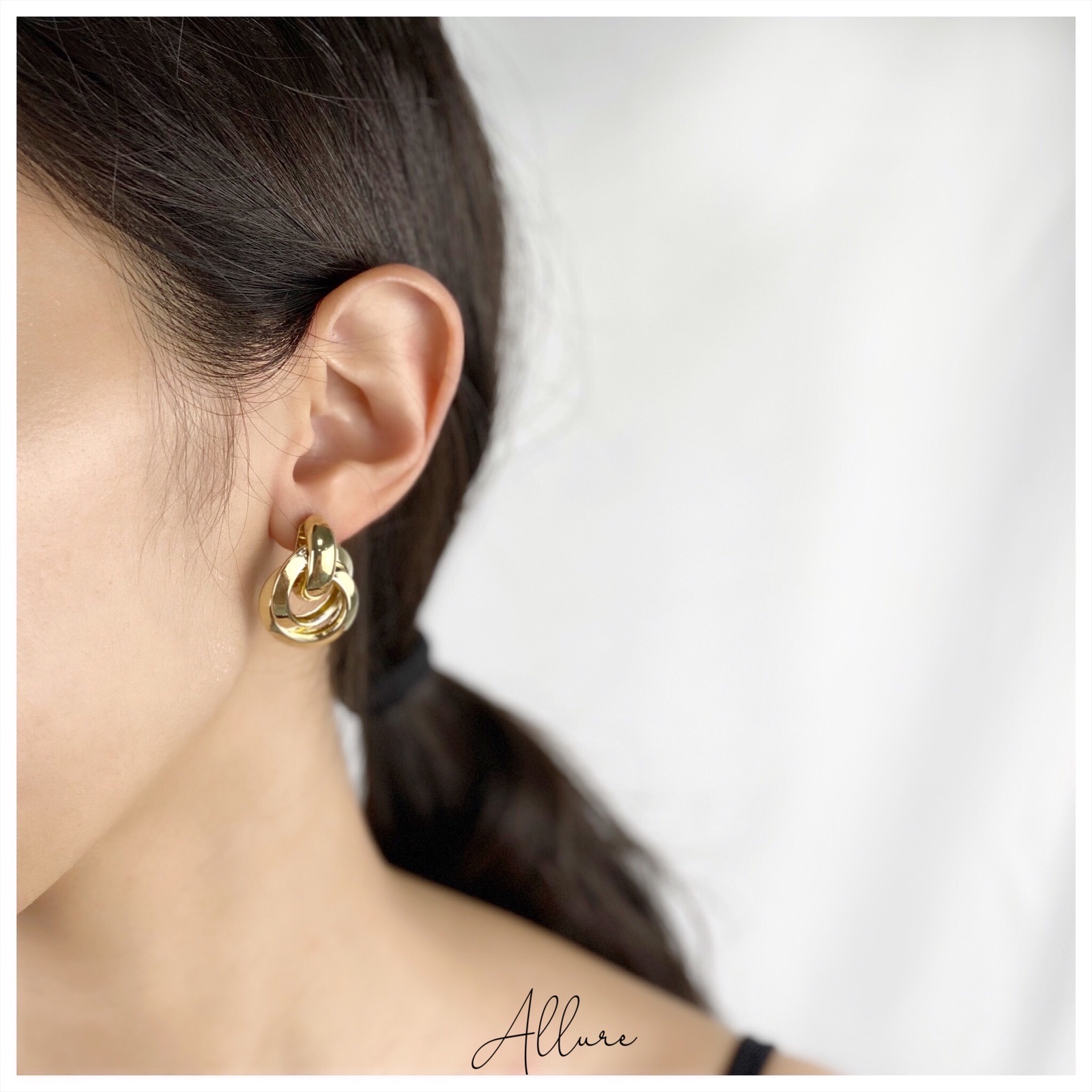 肆玥xAllure不規則圓圈耳環