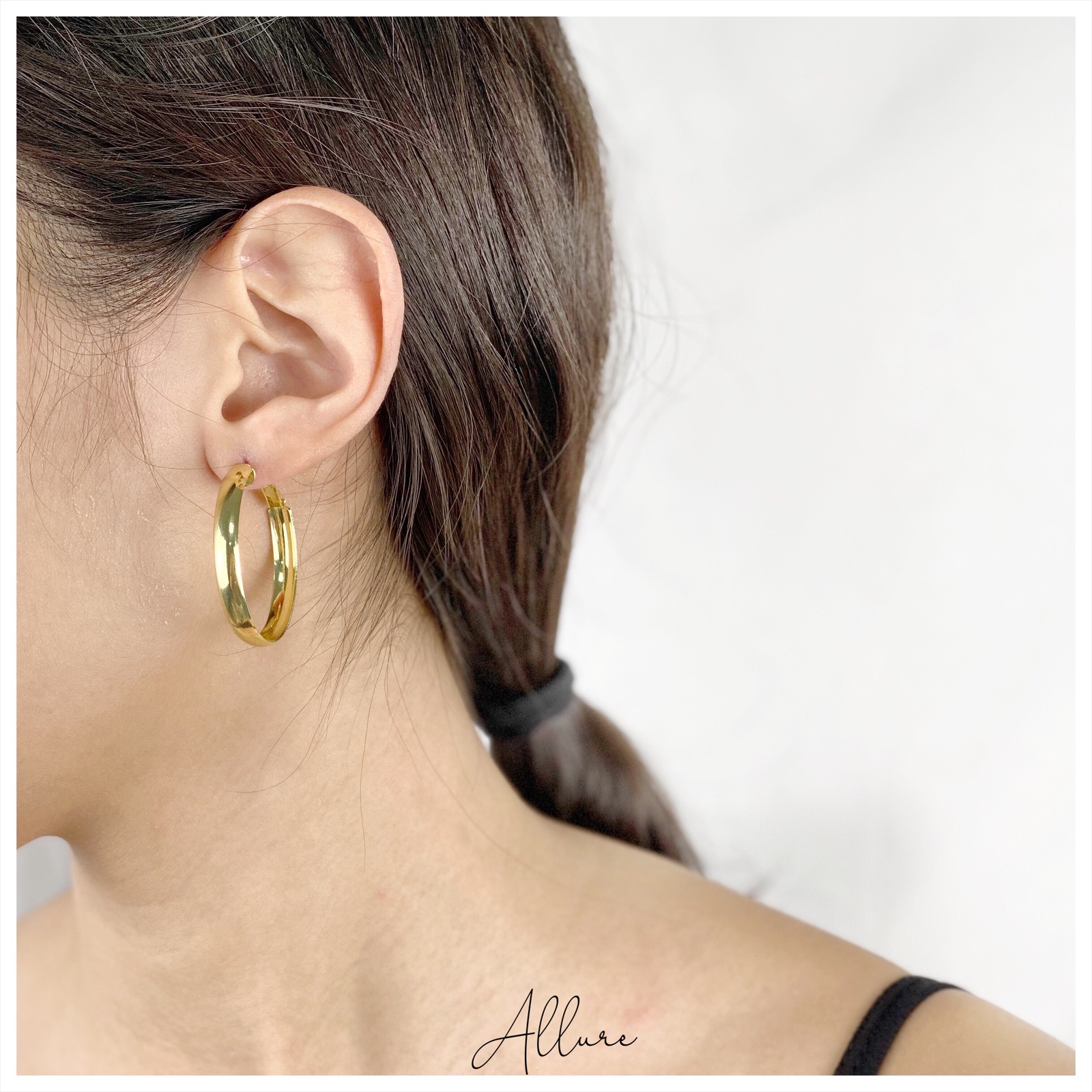 肆玥xAllure粗大C型耳環