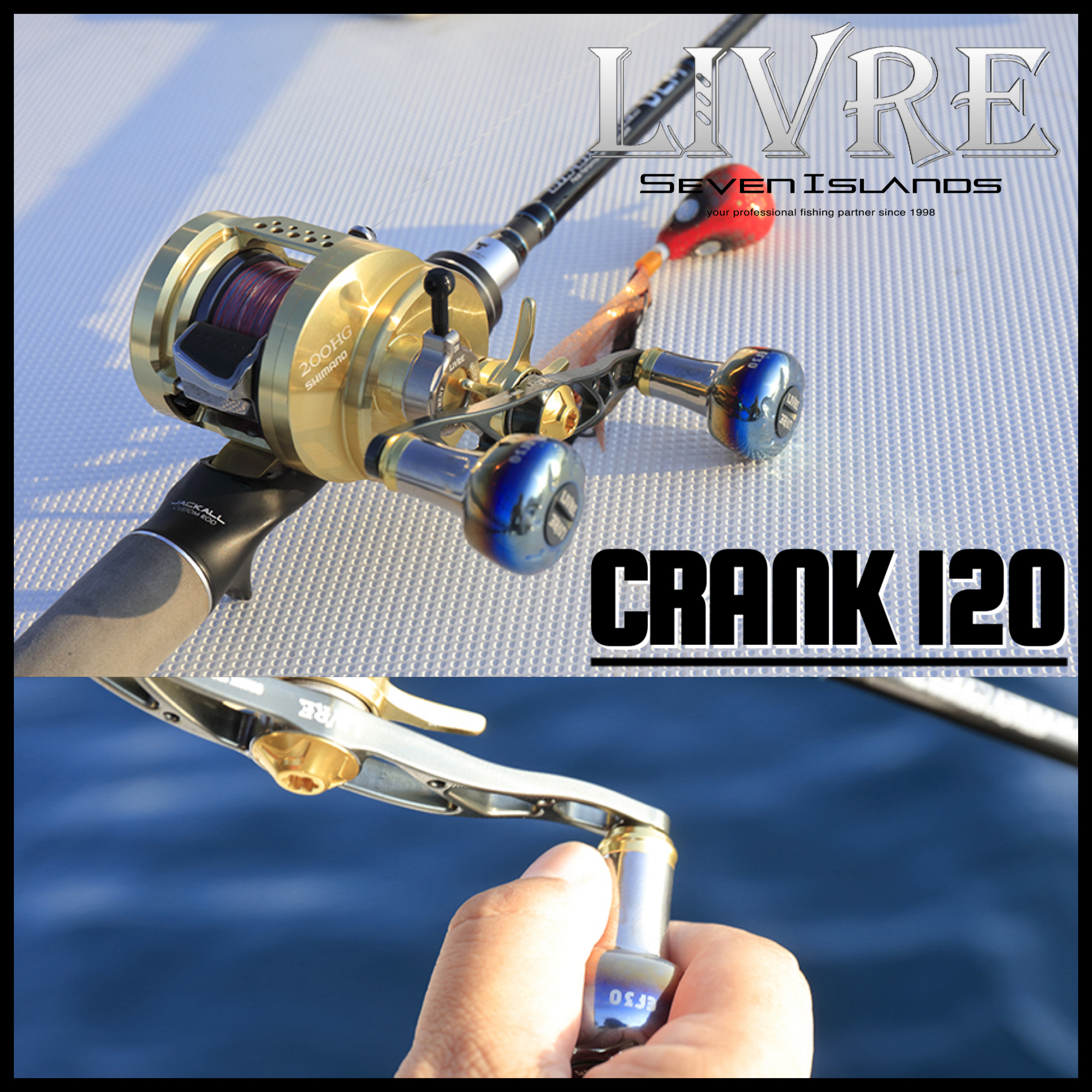 LIVRE CRANK 120 BAIT CASTING CUSTOM HANDLE