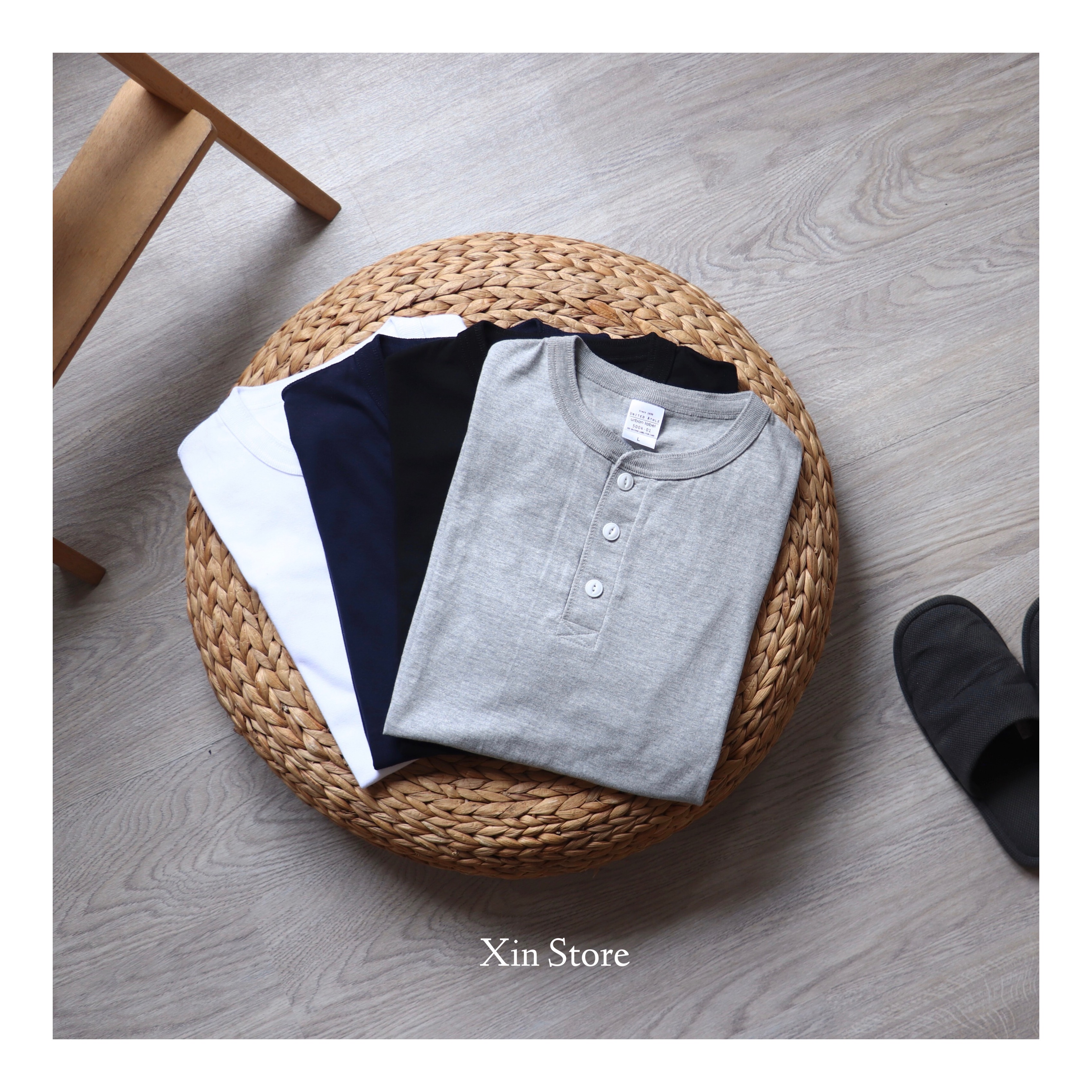 United Athle Tee UA 5004 5.6oz 亨利領 厚磅 短袖 素T